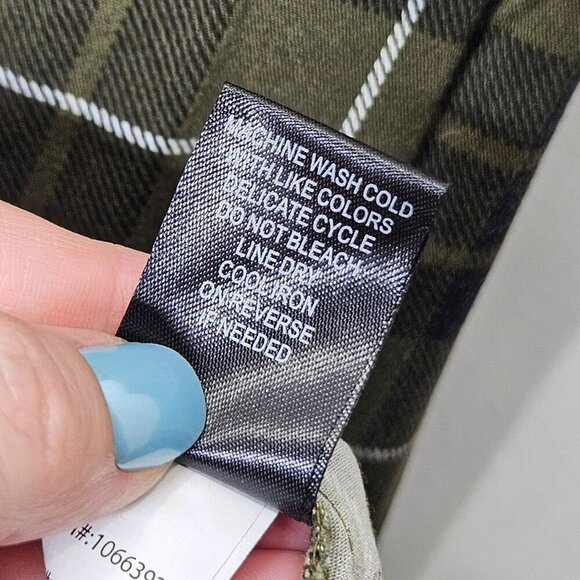 Torrid Womens Plaid Button-Down Long Shirt Dress Green Black Size 0 Holiday - Picture 4 of 10
